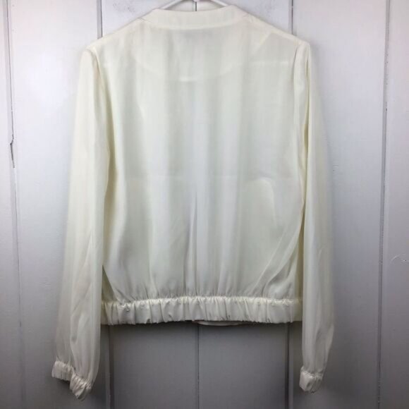Express Bomber Jacket, NWT Cream Bomber Zip Jacket, Size - Medium - Picture 7 of 8